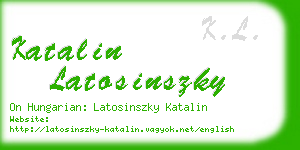 katalin latosinszky business card